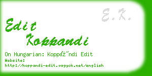 edit koppandi business card